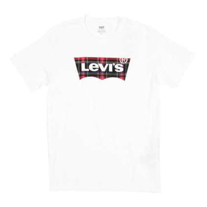 Levi's Top T-shirt HM Plaid 22489-0174 Λευκό