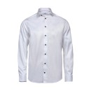 Ανδρικό πουκάμισο Luxury Comfort Fit Tee Jays 4020 - White/Blue