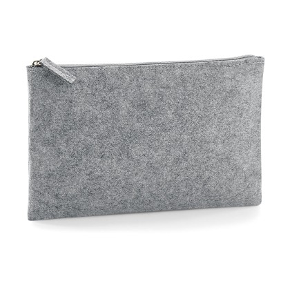 Τσαντάκι τσόχινο Accessory Pouch Bag Base BG725 - Grey Melange
