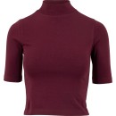 Γυναικείο T-Shirt Cropped με λαιμό Urban Classics TB1295 Burgund