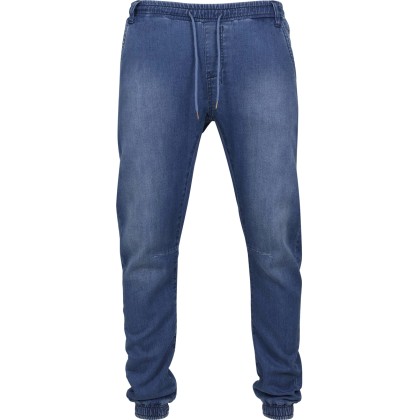 Ανδρικό παντελόνι Denim με λάστιχο Urban Classics TB1794 Blue Wa