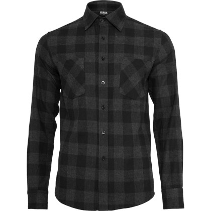 Ανδρικό πουκάμισο Checked Flanell Urban Classics TB297 Black/Cha