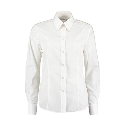 Γυναικείο μακρυμάνικο πουκάμισο Kustom Kit KK729 - White