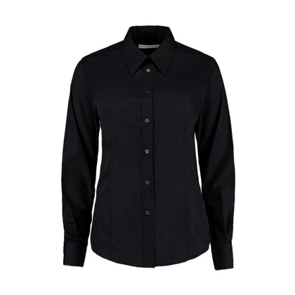 Γυναικείο μακρυμάνικο πουκάμισο Kustom Kit KK729 - Black