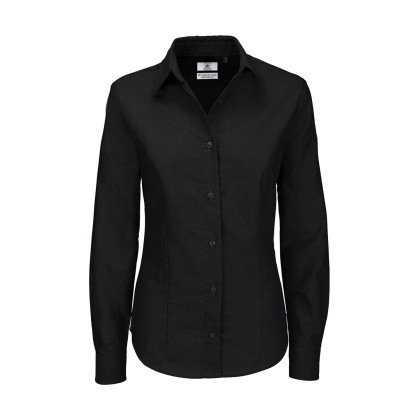 Μακρυμάνικο πουκάμισο B & C Oxford LSL Women - Black