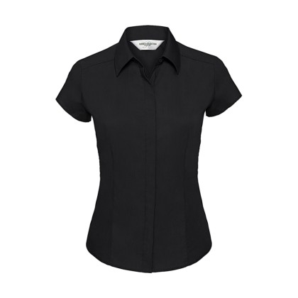 Γυναικείο κοντομάνικο πουκάμισο Russell R-925F-0 - Black