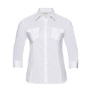 Ladies Roll 3/4 Sleeve Shirt Russell R-918F-0 - White