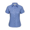 Ladies Roll Sleeve Shirt Russell R-919F-0 - Blue