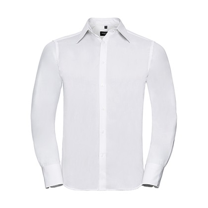 Tencel Fitted Shirt LS Russell R-954M-0 - White