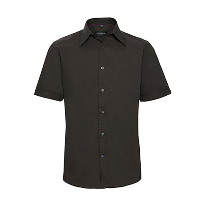 Tencel Fitted Shirt Russell R-955M-0 - Chocolate