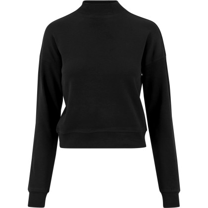 Γυναικείο φούτερ κοντό με λαιμό Urban Classics TB1324 Black