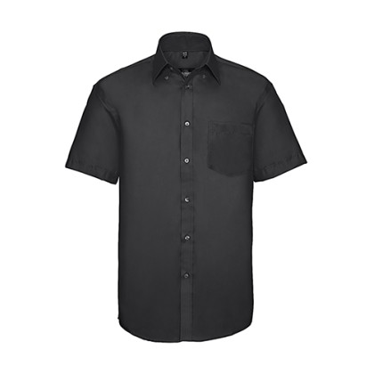 Ανδρικό κοντομάνικο πουκάμισο Non-iron Russell R-957M-0 - Black