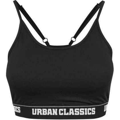 Γυναικείο αθλητικό μπουστάκι Logo Urban Classics TB1659 Black