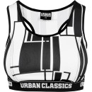 Γυναικείο αθλητικό μπουστάκι Graphic Urban Classics TB1662 Black