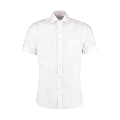 Ανδρικό κοντομάνικο πουκάμισο Non-iron Kustom Kit KK115 - White
