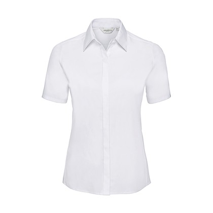 Γυναικείο κοντομάνικο πουκάμισο Stretch Russell R-961F-0 - White