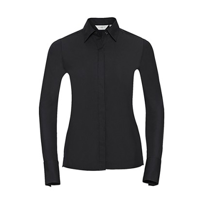Γυναικείο μακρυμάνικο πουκάμισο Stretch Russell R-960F-0 - Black