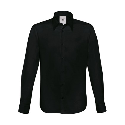 Μακρυμάνικο πουκάμισο B & C London - Black