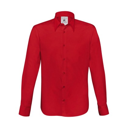 Μακρυμάνικο πουκάμισο B & C London - Deep Red