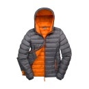 Ladies Snow Bird Hooded Jacket Result R194F - Grey/Orange