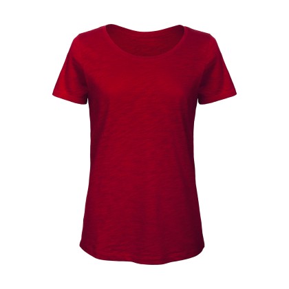 Γυναικείο T-Shirt Slub TW047 B&C TW047 Slub /women - Chic Red