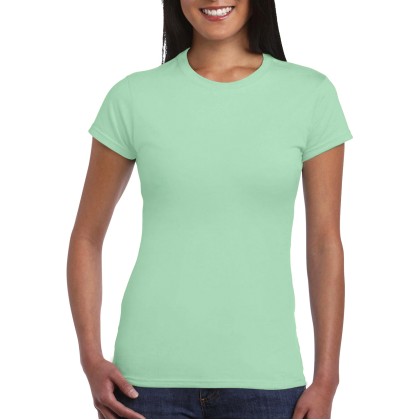 Γυναικείο Fitted Ring Spun T-Shirt Gildan 64000L - Mint Green
