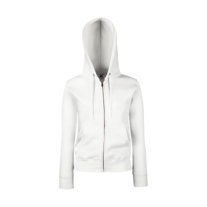 Lady-Fit Hooded Sweat Jacket Fruit of the Loom 62-118-0 - White