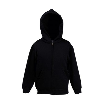 Παιδικό Hooded Sweat Jacket Fruit of the Loom 62-045-0 - Black