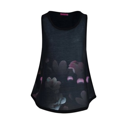 Bodytalk Αμάνικη μπλούζα με floral print για κορίτσια