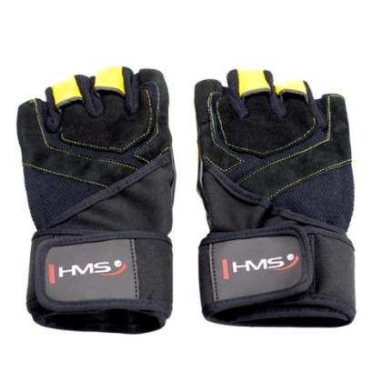 Black / Yellow HMS RST01 gym gloves. XL