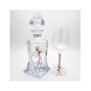 Ποτήρι καράφα κρασιού για γάμο κρυστάλλινα σχέδιο Tzin