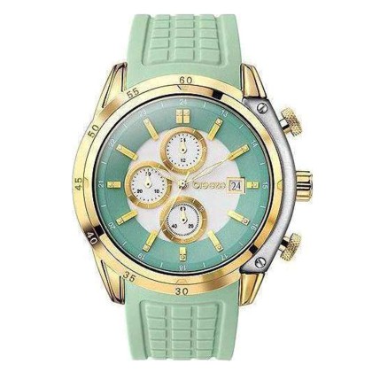 Ρολόι BREEZE 110151.5 Stylish Tech με Πράσινο Καουτσούκ Λουράκι 