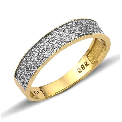 Χρυσό γυναικείο δαχτυλίδι με ζιργκόν 9κ RN11983