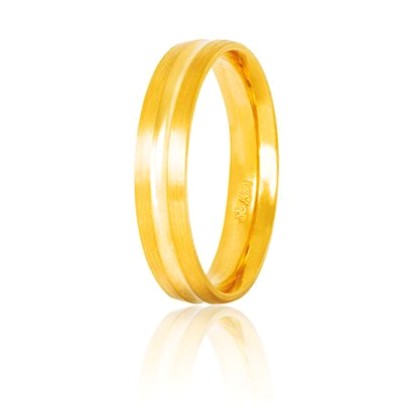 Χρυσή βέρα S15GC Ανδρική/Γυναικεία βέρα για Γάμο και Αρραβώνα