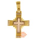 Χρυσός σταυρός 14 καρατίων Triantos ST245TRIAN