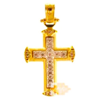 Χρυσός σταυρός 14 καρατίων ST261TR