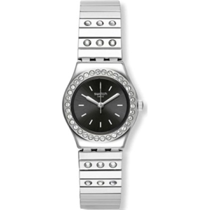 SWATCH YSS318A, Tan Li Crystals Silver case with Stainless Steel