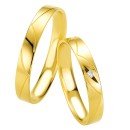 Βέρες γάμου χρυσές με διαμάντι, breuning 4203-4204