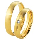 Βέρες γάμου χρυσές με διαμάντι, breuning 4109-4110