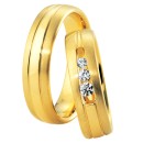 Βέρες γάμου χρυσές με διαμάντια, breuning 4113-4114