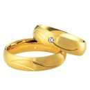 Βέρες γάμου χρυσές με διαμάντι, breuning 4117-4118