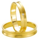 Βέρες γάμου χρυσές με διαμάντι, breuning 7129-7130