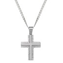 Ασημένιος ανδρικός σταυρός με αλυσίδα ST-14229L1
