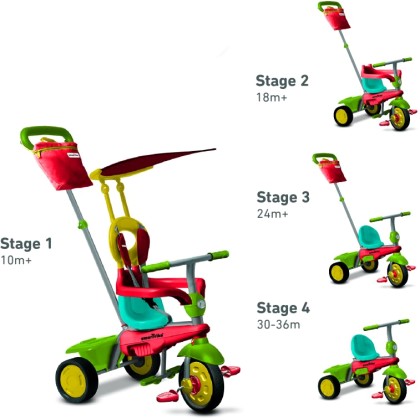 Smart Trike Τρίκυκλο Joy Red/Green/Yellow/Blue (6700100)