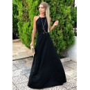 Maxi φόρεμα αέρινο - Μαύρο