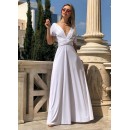 Maxi αέρινο πολυμορφικό φόρεμα - Λευκό
