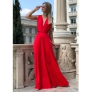 Maxi αέρινο πολυμορφικό φόρεμα - Κόκκινο