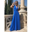 Maxi αέρινο πολυμορφικό φόρεμα - Μπλε ηλεκτρίκ