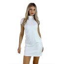 μίνι ελαστικό φόρεμα ζιβάγκο - Λευκό