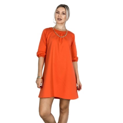 φούτερ μπλουζοφόρεμα με 3/4 μανίκι - Πορτοκαλί